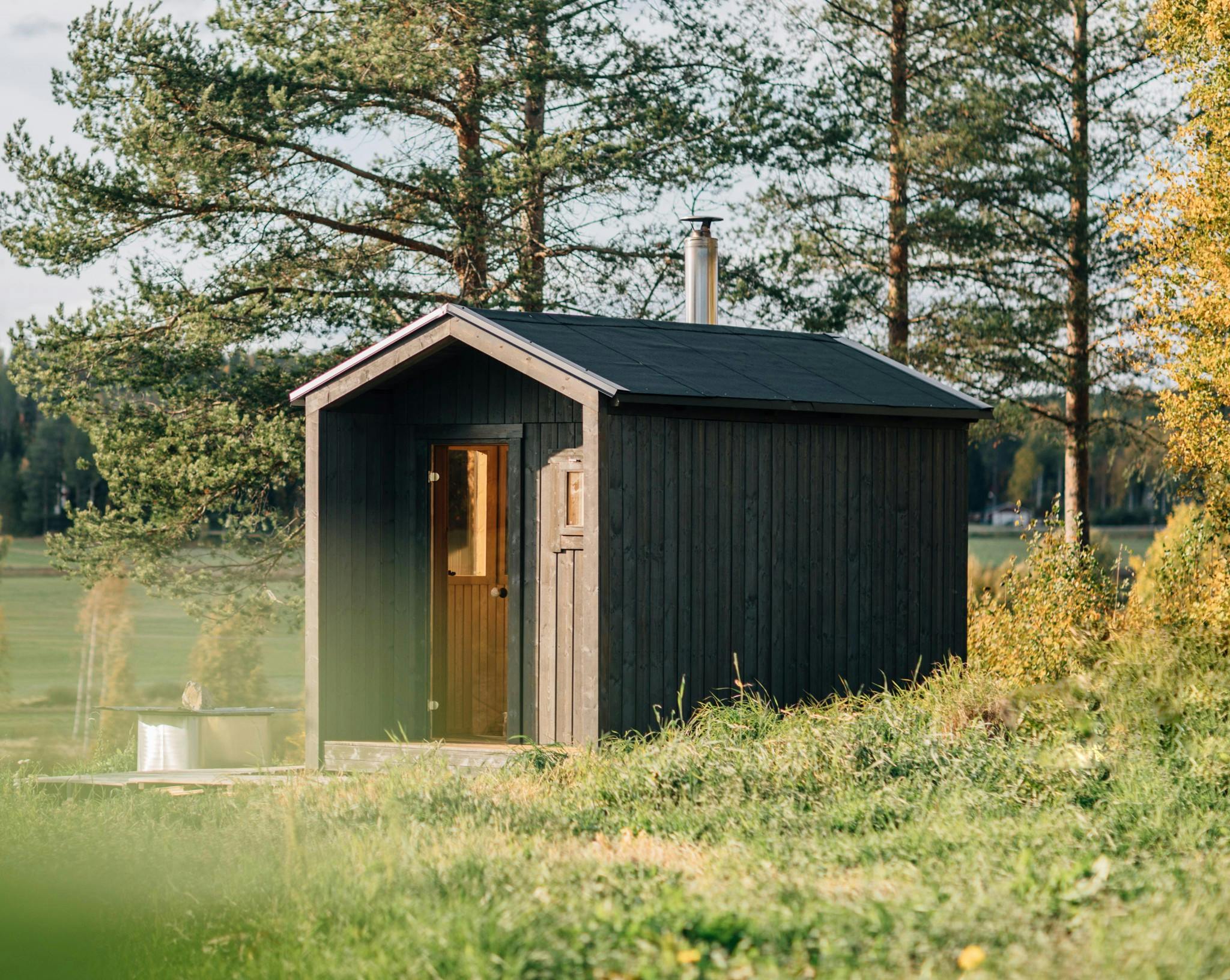 Timo 6-8 Person Outdoor Sauna Cabin with Veranda (8.7m²)