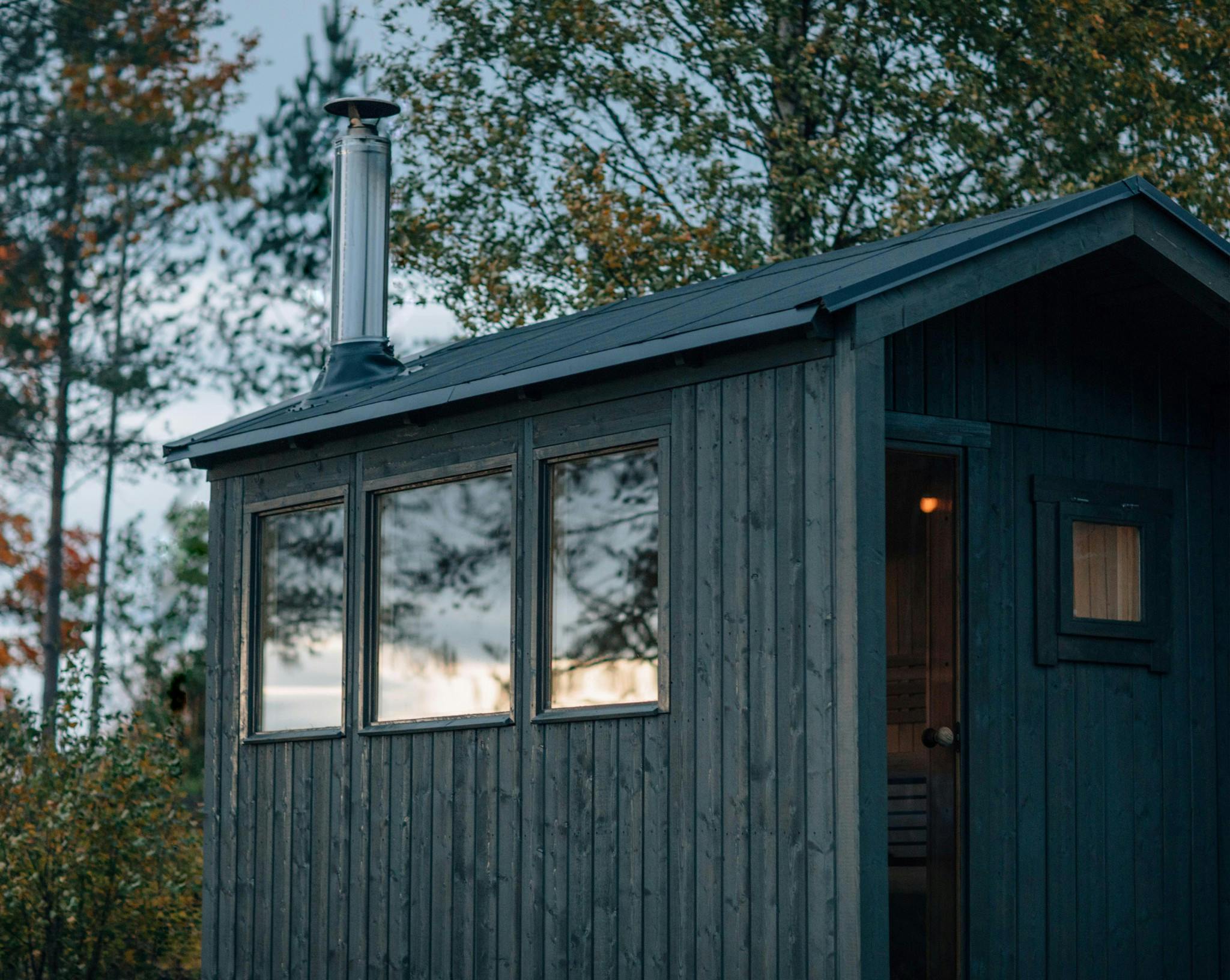 Timo 6-8 Person Outdoor Sauna Cabin with Veranda (8.7m²)
