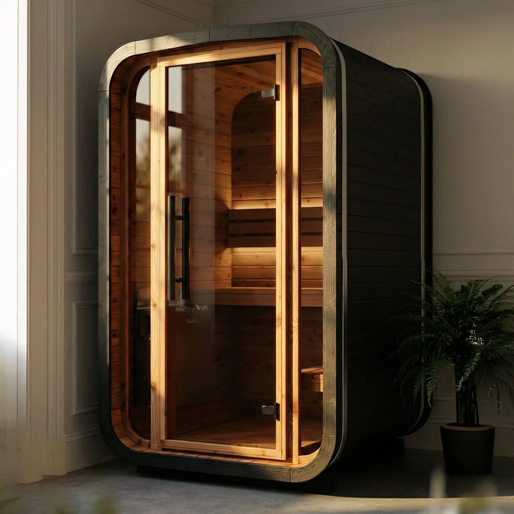 Indoor Cube Sauna (2 Person) in Black